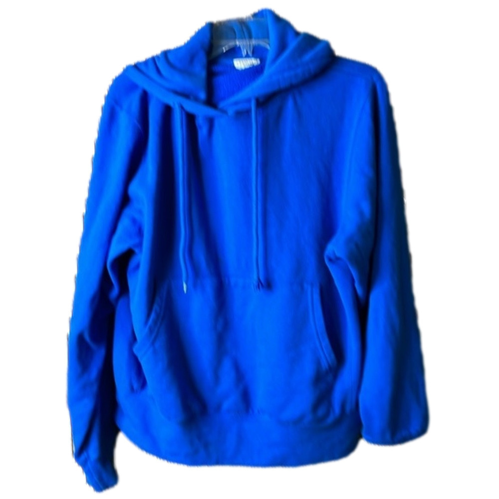 Reflex Sweatshirt, with hood & Thru Pocket, blue, PTP 24”, L 24”, good used